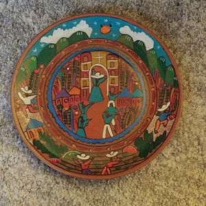 Beautiful plate of a town I believe Mexico